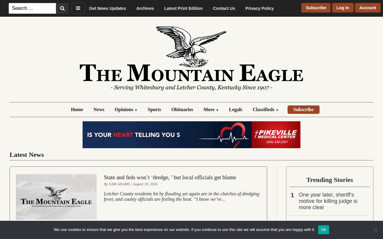 The Mountain Eagle source for Letcher County arrest news records